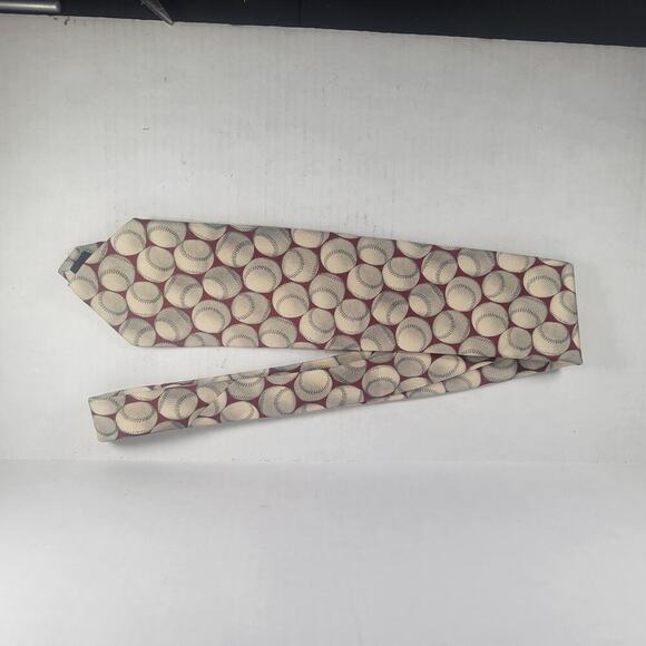 Lands' End Other - Lands End Baseball Sports Workwear Made in USA 100% Silk Tie